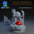 Dice Keepers - D20 Dungeon Master miniature & polyhedral dice stand image