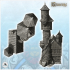 Large medieval stone manor with corner tower, large turret and high-level rooms (20) - Medieval Gothic Feudal Old Archaic Saga 28mm 15mm image