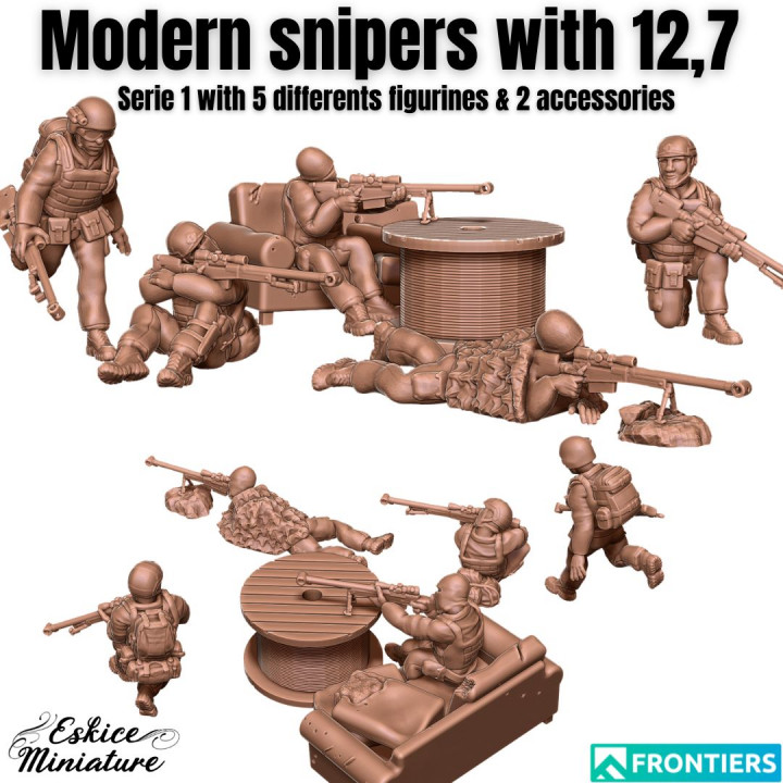 Modern snipers (fr) with 12,7mm - 28mm's Cover