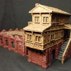 Picture of print of Medieval Slaver Manor - Tabletop Terrain - 28 MM
