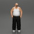 fat gangster standing with sunglasses image