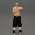 gangster standing in cropped trousers with sunglasses image