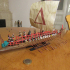 Small Ancient Greek Bireme With Comfortable Seating image