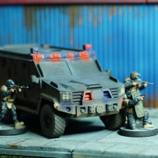 Picture of print of SWAT Truck Bearcat police truck