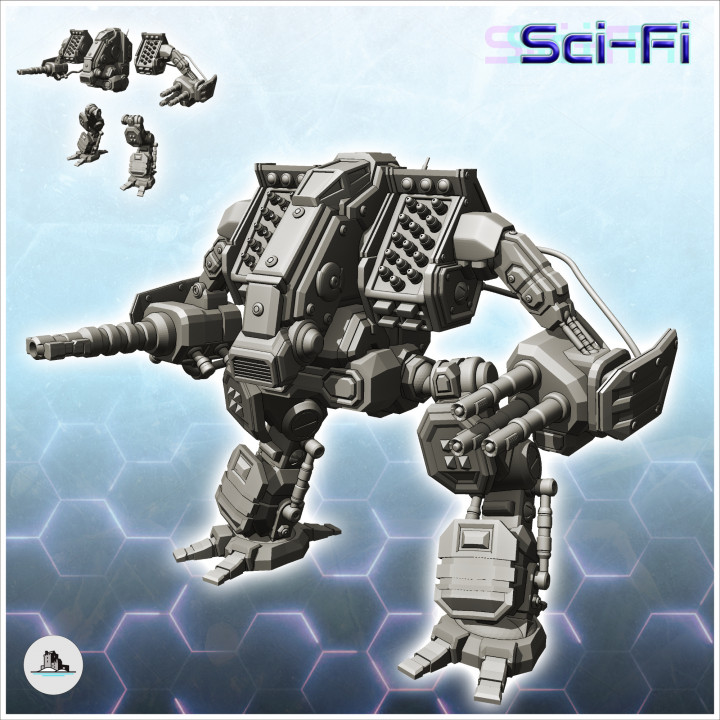 Vixmir combat robot (2) - Future Sci-Fi SF Post apocalyptic Tabletop Scifi  Wargaming Planetary exploration RPG