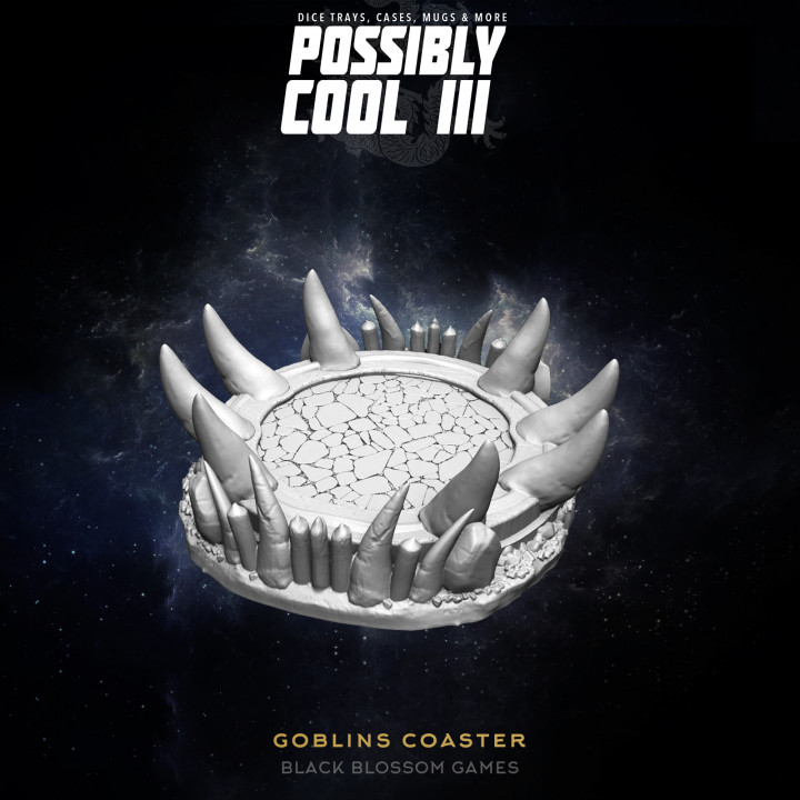 T3CS04 Goblins Coaster :: Possibly Cool Dice Tower 3's Cover