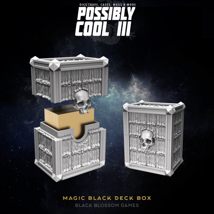 T3DB01 Magic Black Deck Box :: Possibly Cool Dice Tower 3's Cover