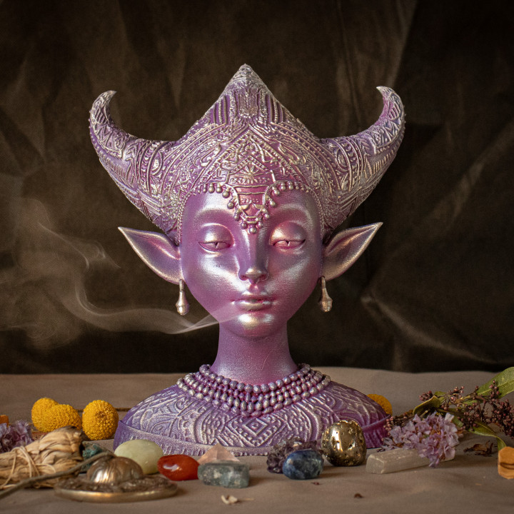 3D Printable Incense Burner Avatar Goddess Spiritual Home Decor
