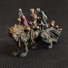 Picture of print of Wolf  & Puppets - Free Model for Painting Competition - PRESUPPORTED - Illustrated - 32mm scale