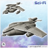 Sci-Fi air vehicles pack No. 1 - Future Sci-Fi SF Post apocalyptic Tabletop Scifi Wargaming Planetary exploration RPG Terrain image