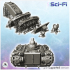 Imperial Raptor tank with front blade (mortar version) (9) - Future Sci-Fi SF Post apocalyptic Tabletop Scifi Wargaming Planetary exploration RPG Terrain image
