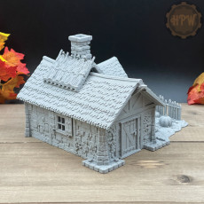 Picture of print of Pumpkin Cottage - Medieval Town Set