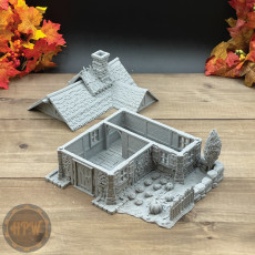 Picture of print of Pumpkin Cottage - Medieval Town Set