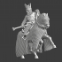 Medieval warrior bishop - chainmail horse image