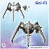 Futuristic six-legged airborne robot with cannon (28) - Future Sci-Fi SF Post apocalyptic Tabletop Scifi Wargaming Planetary exploration RPG Terrain image