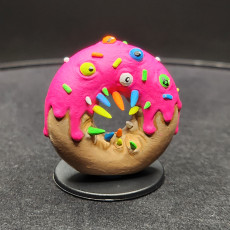 Picture of print of Donut Monsters - 4 Baked Monsters -  PRESUPPORTED - Illustrated and Stats - 32mm scale