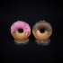 Donut Monsters - 4 Baked Monsters -  PRESUPPORTED - Illustrated and Stats - 32mm scale print image