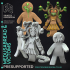 Gingerbread Medusa & Victoms - 3 Models -  PRESUPPORTED - Illustrated and Stats - 32mm scale image