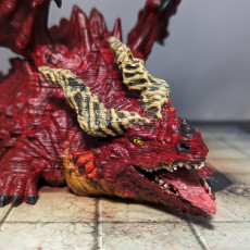 Picture of print of Fat Dragon - Boss Monster -  PRESUPPORTED - Illustrated and Stats - 32mm scale