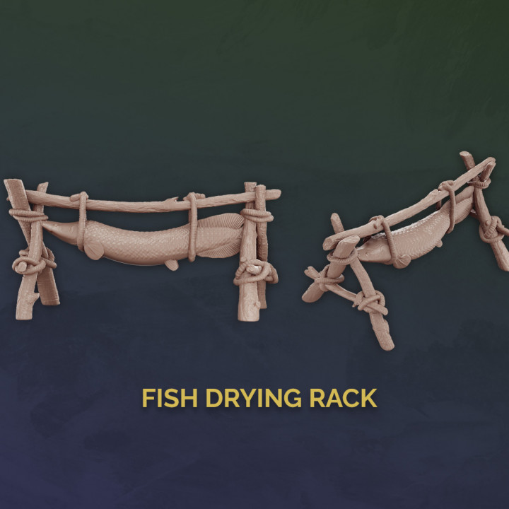 3D Printable Fish Drying Rack by Artificers_Mini