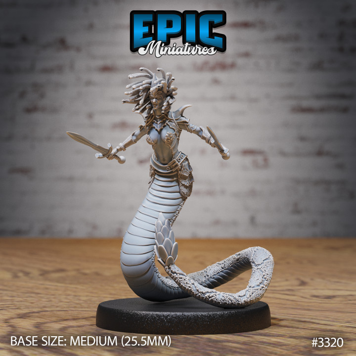 3D Printable Gorgon Sisters Medusa Swords / Half Snake Woman / Female Lamia  / Serpent Haired Beast / Evil Humanoid Warrior / Jungle Encounter by  Epic-Miniatures
