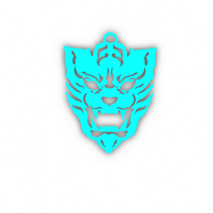 3D Printable Tiger pendant by Hanif Alipour