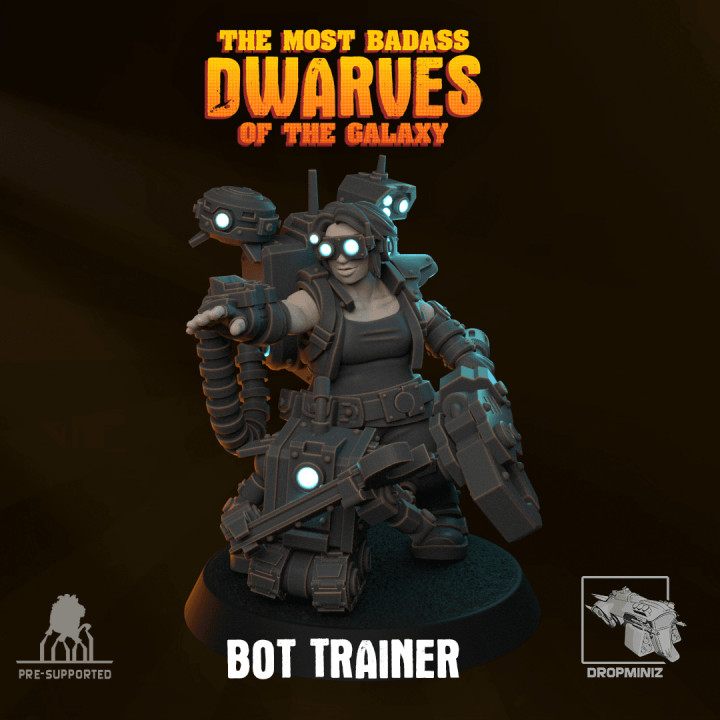 Sci-Fi Female Dwarf Bot Trainer's Cover