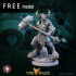 Beastman Charger V4 FREE STL miniature 32mm pre-supported image