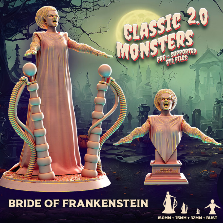 bride of Frankenstein + bust's Cover