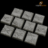 LegendGames 30mm Square Natural Rock and Stone bases x10 image
