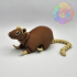 Rat - Flexi Articulated Animal (print in place, no supports) image
