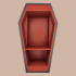 Coffin Box / Deck Box - Holds 100 Sleeved Cards for Commander Decks - Vampire Tribal image