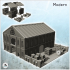 Large multi-storey brick industrial warehouse with outdoor storage area (intact version) (27) - Modern WW2 WW1 World War Diaroma Wargaming RPG Mini Hobby image