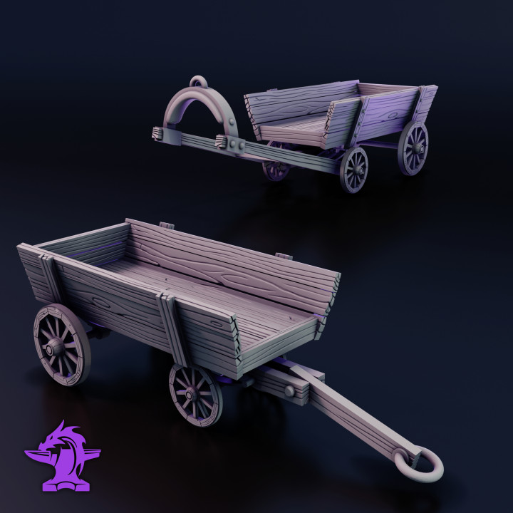 Wagon / Trailer With Working Steering's Cover