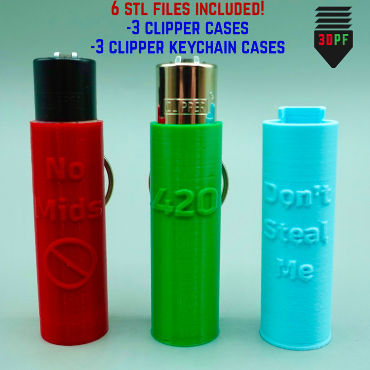 Clipper Lighter Cases + Keychain Cases (3 Designs)