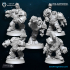 Space Dwarfs - Khazaroth Empire Iron Moles + 32mm Bases set image