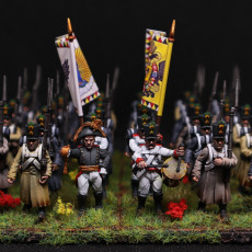 Picture of print of Napoleonic Bavarian Infantry