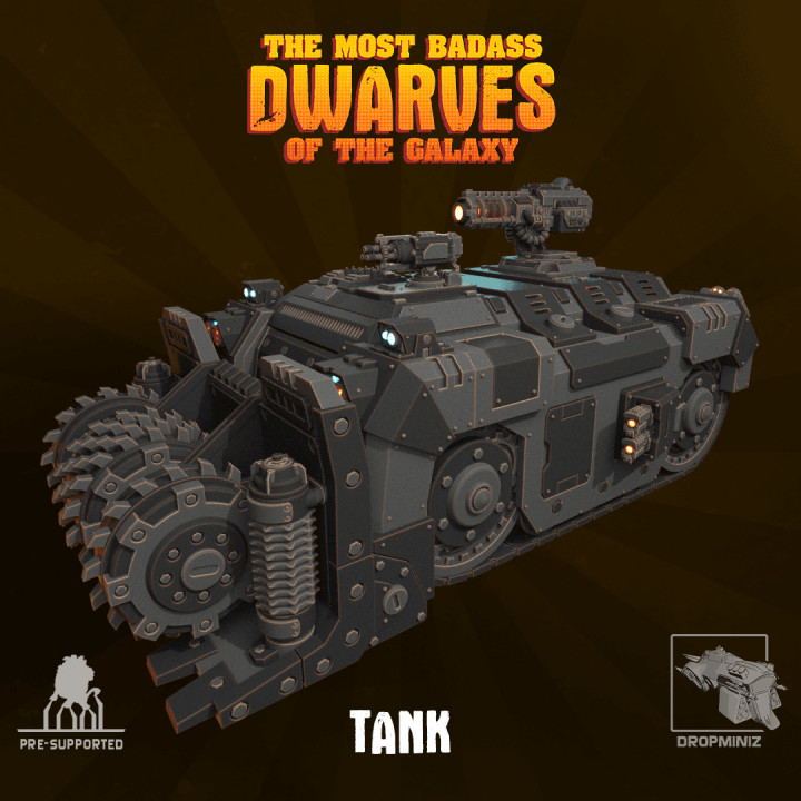 Sci-fi Dwarf Tank - Drilldozer's Cover