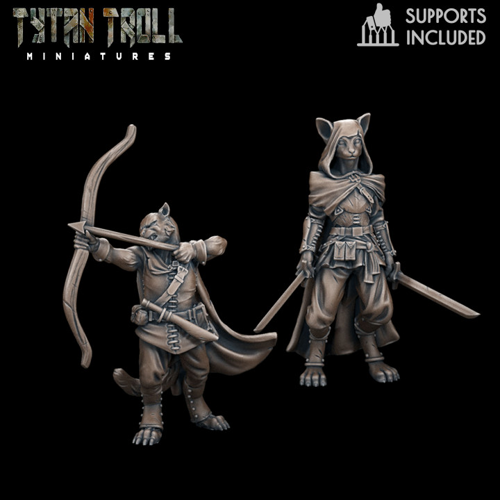 DnD Heroes Tabaxi Rangers [Pre-Supported]'s Cover