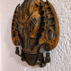 Picture of print of HR Giger style Wall Lamp