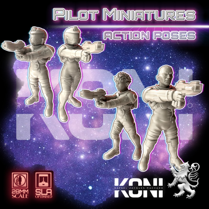 28mm Pilot Miniatures in Action Poses's Cover