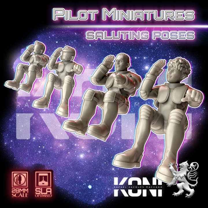28mm Pilot Miniatures in Saluting Poses's Cover