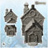 Medieval house with long entrance and round dormer (2) - Medieval Gothic Feudal Old Archaic Saga 28mm 15mm image