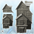 Large medieval half-timbered house with roof window (12)  - Medieval Gothic Feudal Old Archaic Saga 28mm 15mm image