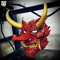 Picture of print of Cyber Samurai Hannya Mask - Oni Mask Halloween