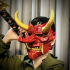 Cyber Samurai Hannya Mask - Oni Mask Halloween print image
