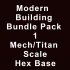Modern Building Bundle Pack 1 Mech/Titan Scale Hex Base image