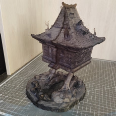 Picture of print of Baba Yaga's Hag Hut Dice Tower - SUPPORT FREE!