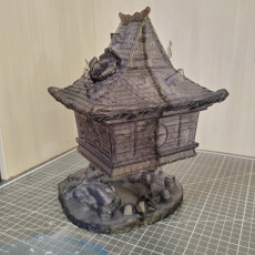 Picture of print of Baba Yaga's Hag Hut Dice Tower - SUPPORT FREE!