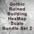 Gothic Ruined Building Hex Map Scale Bundle Set 2 image